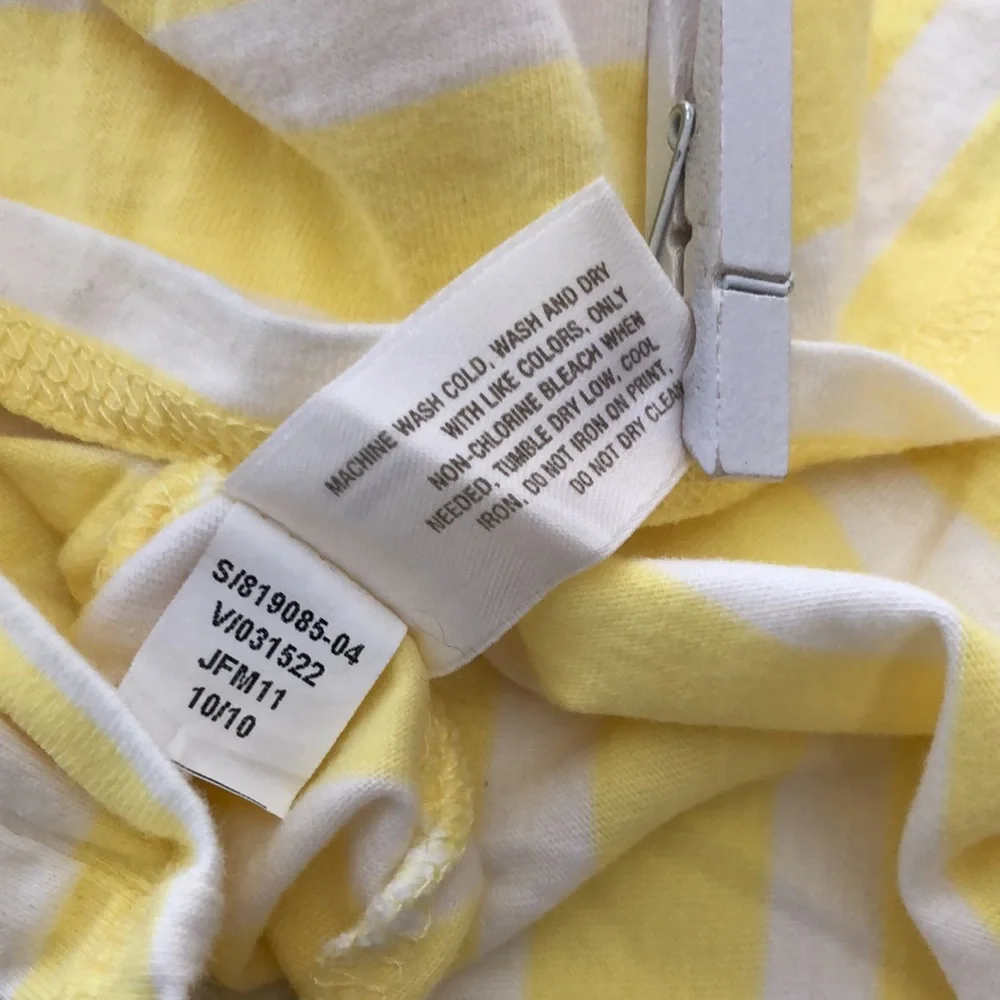 NWOT Old Navy Girls Yellow White Stripe Ruffle Skirt Size XS 5